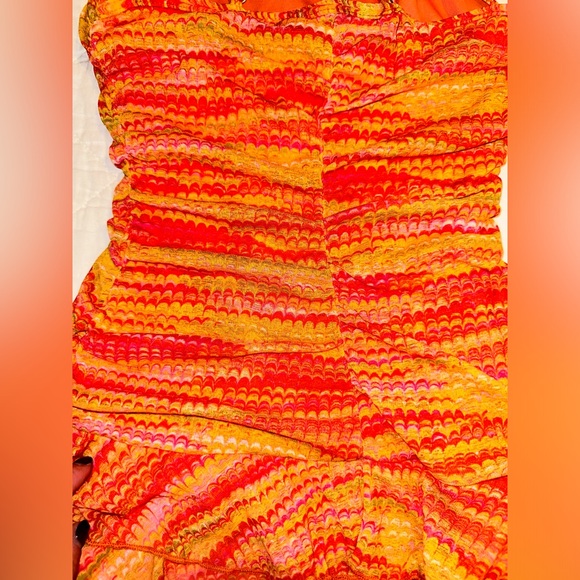 Colorful Ruffle Mini Dress - Picture 4 of 4